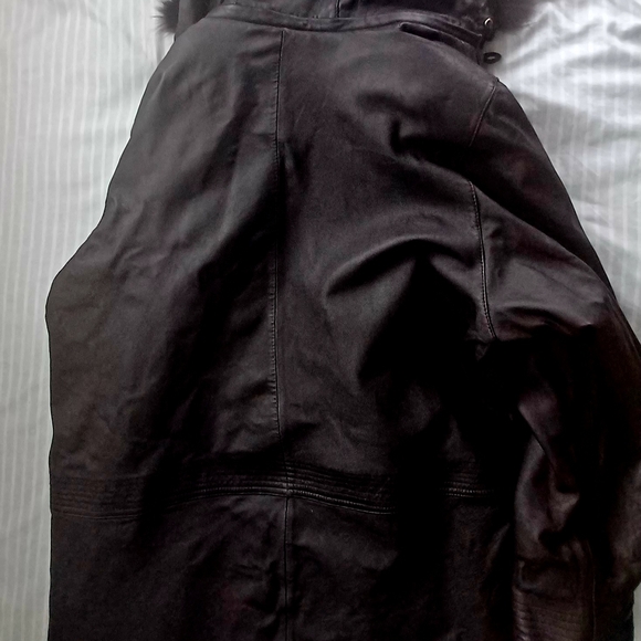 Dark Brown Fur-Lined Hooded Jacket - Picture 3 of 3